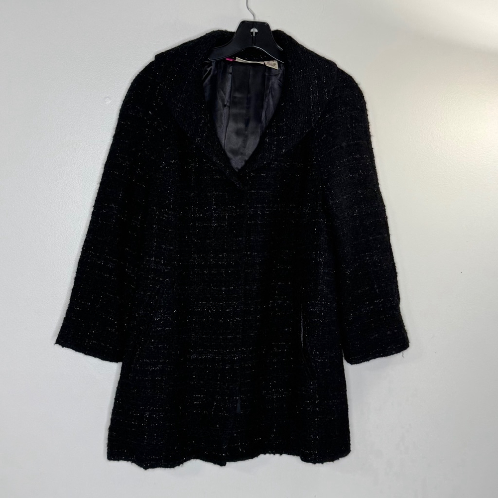 Dkny Jeans Black Wool Blend Coat Women’s Size S